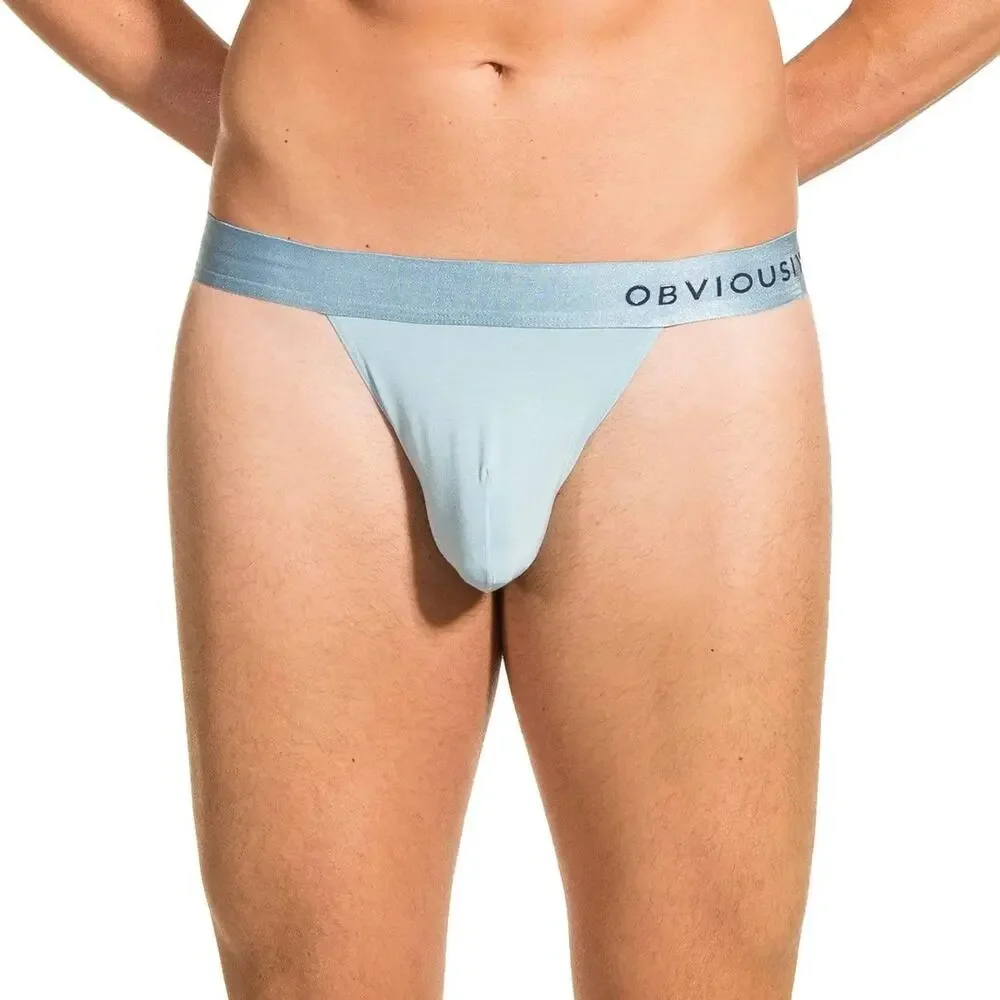 NEW Set Of 3 Obviously Apparel Mens PrimeMan Jockstrap Blue Purple Size Large